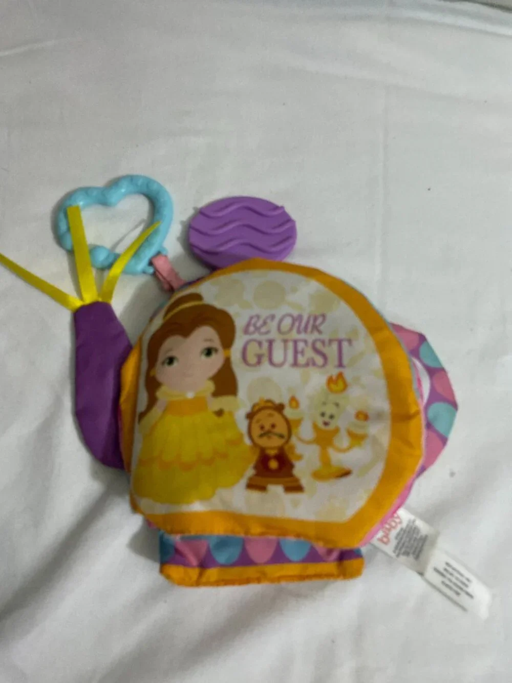 Disney Baby Beauty and the Beast Soft Activity Crinkle Book Teether Mirror 2018